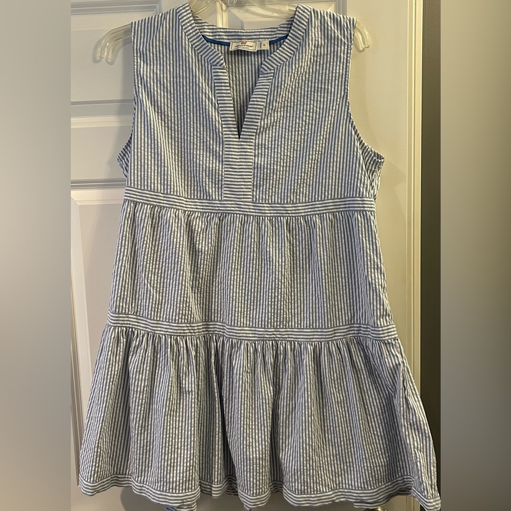 EUC/VGUC Vineyards Vine Seersucker Dress. XL